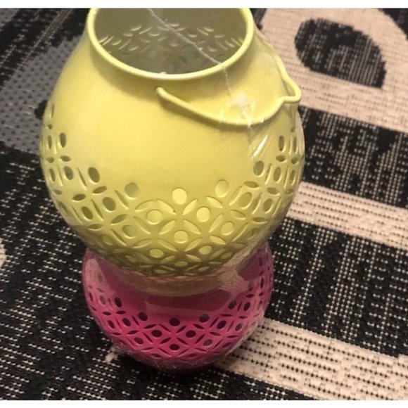 2Pk 5” Small Metal Perforated Globe Lanterns - Picture 2 of 2